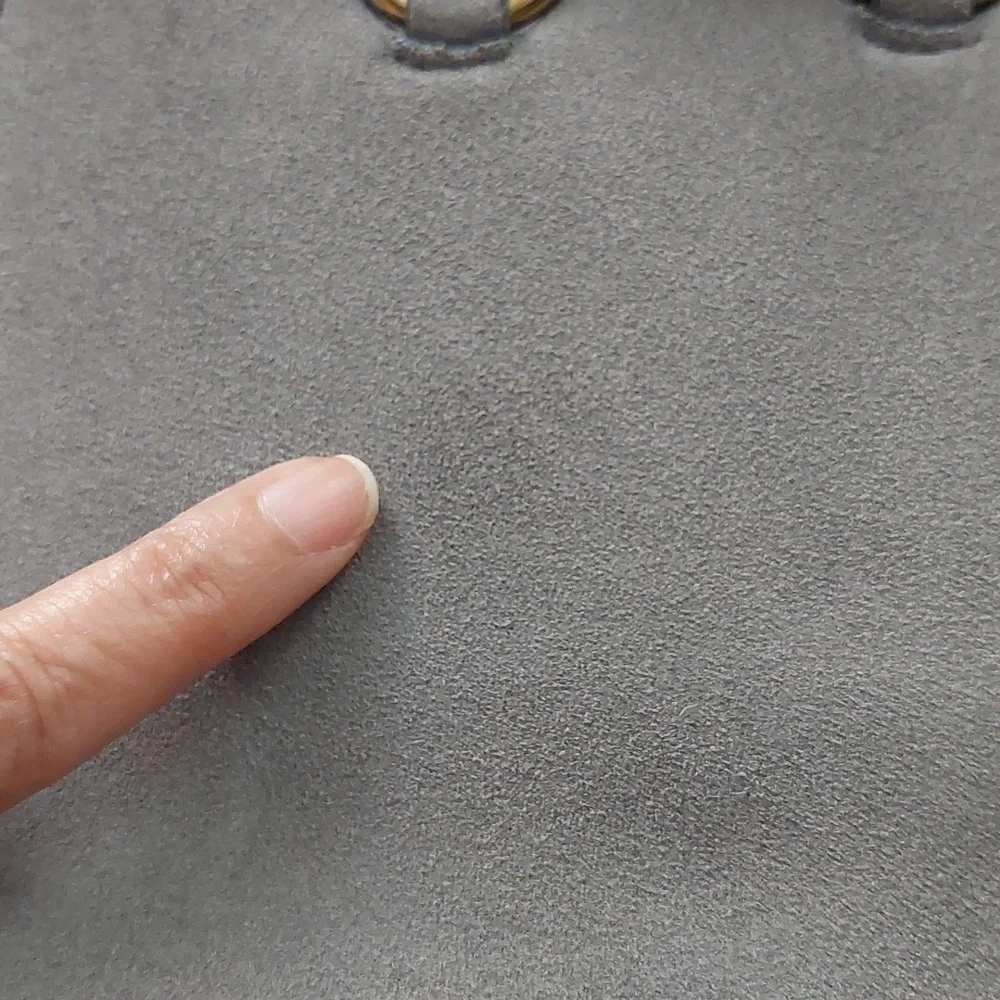 Acote suede grayish blue bag. - Picture 9 of 11